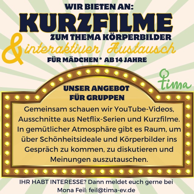 Kurzfilmabend-Werbung